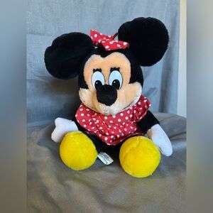Disneyland Minnie Mouse Plush - Black, Red & Yellow Polka Dot Dress